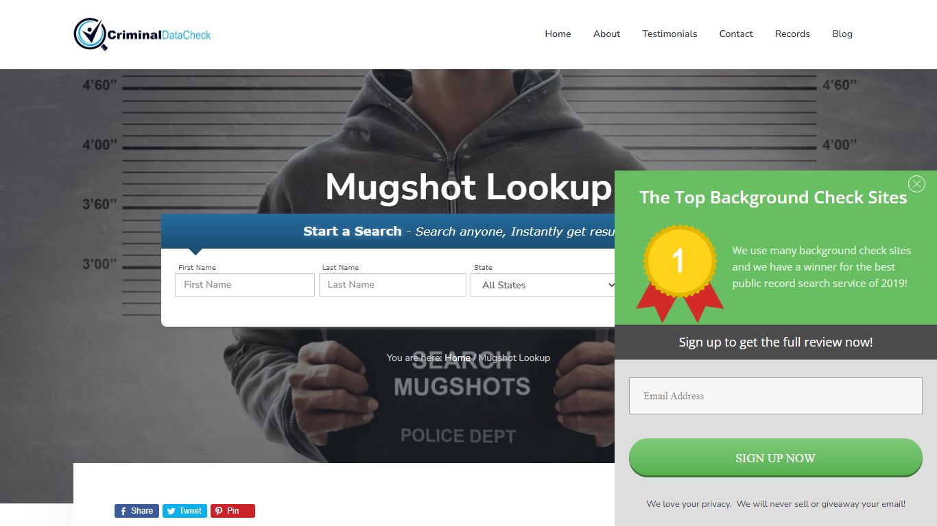 Mugshot Lookup - Criminal Data Check - Find Criminal, Arrest, & Court ...